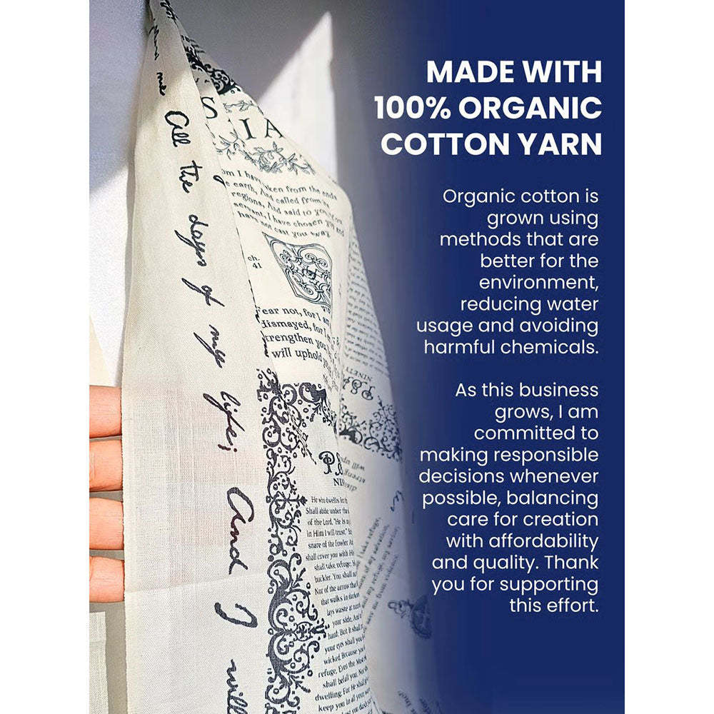 Handcrafted Christian Prayer Shawl: Protection Bible Verse Scarf, Yeshua Scripture Wrap