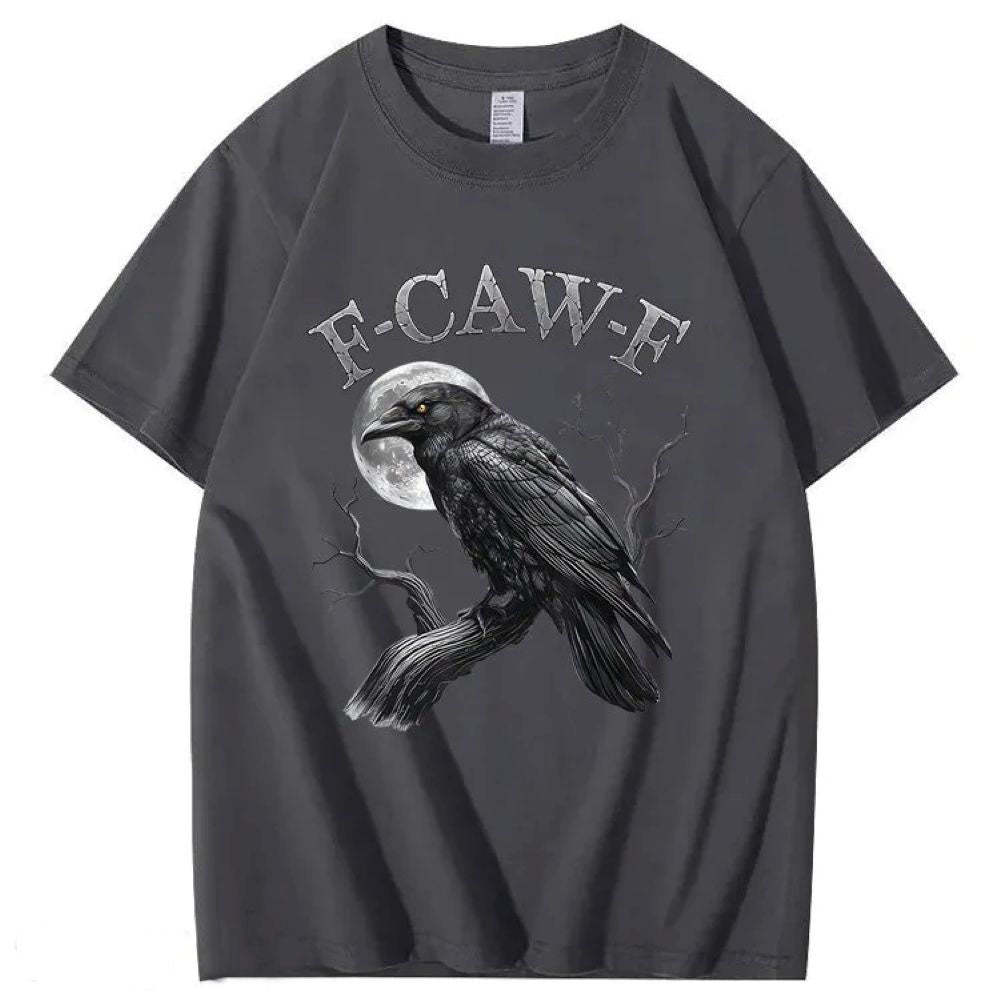 F-Caw-F Crow Pattern T-Shirt