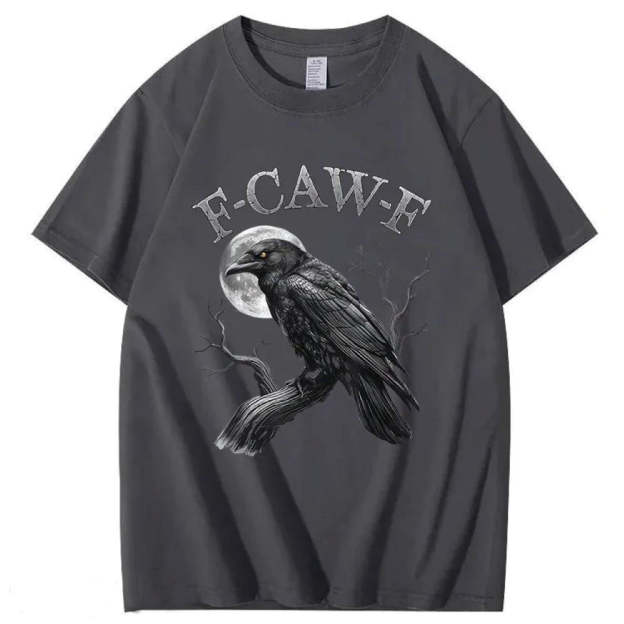 F-Caw-F Crow Pattern T-Shirt