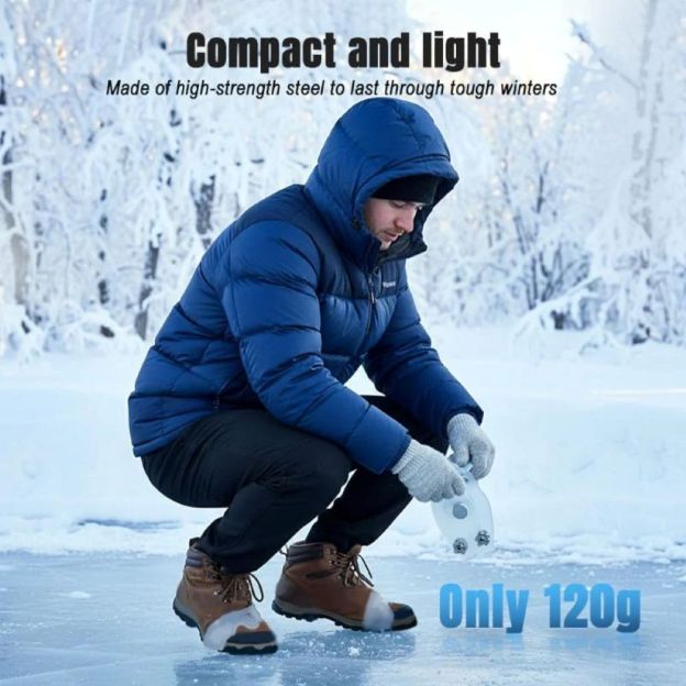 Ice Cleats Shoe Traction Covers – Anti-Slip Spikes for Winter Walking