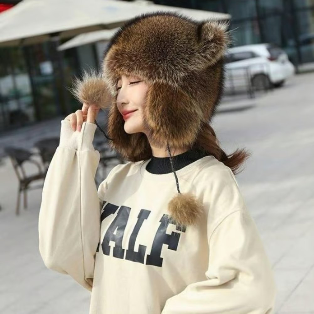 Winter Cute Raccoon Plush Hats