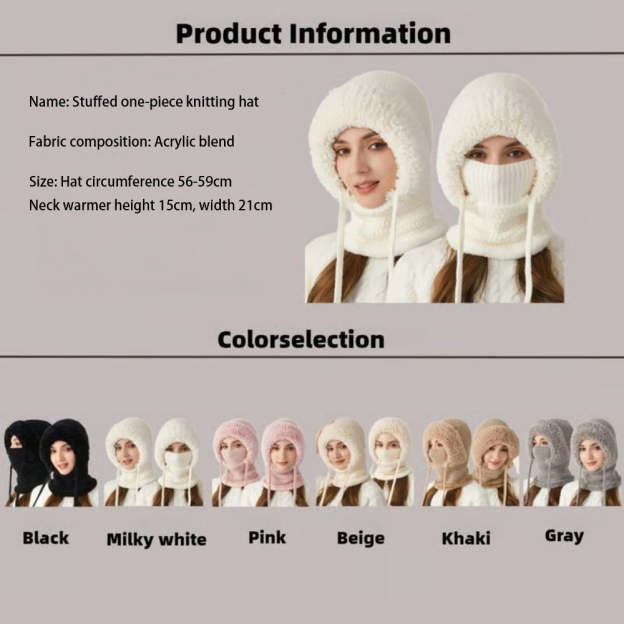 3 in 1 Beanie Hat For Women