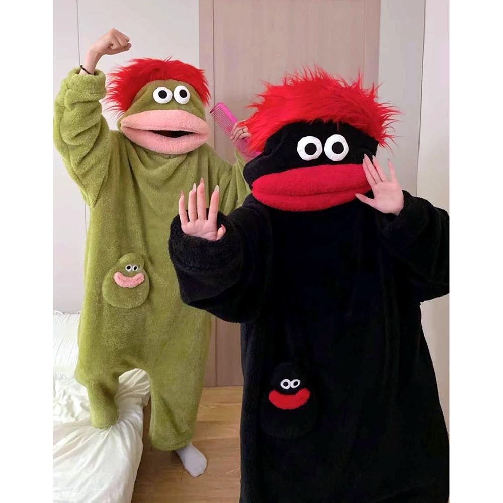 Funny Monster Hooded Fleece Robe