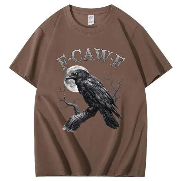 F-Caw-F Crow Pattern T-Shirt
