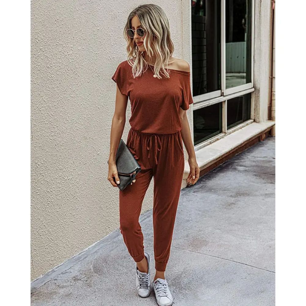 Plus Size Off-Shoulder Romper – Comfy Summer Jumpsuit