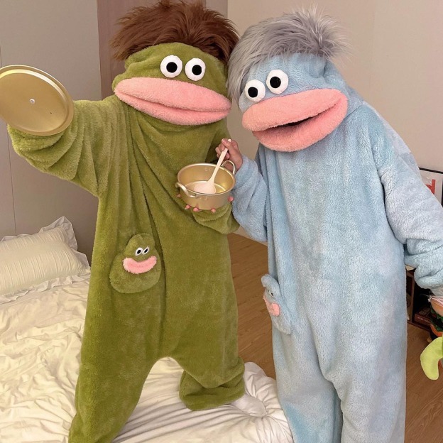 Funny Monster Hooded Fleece Robe