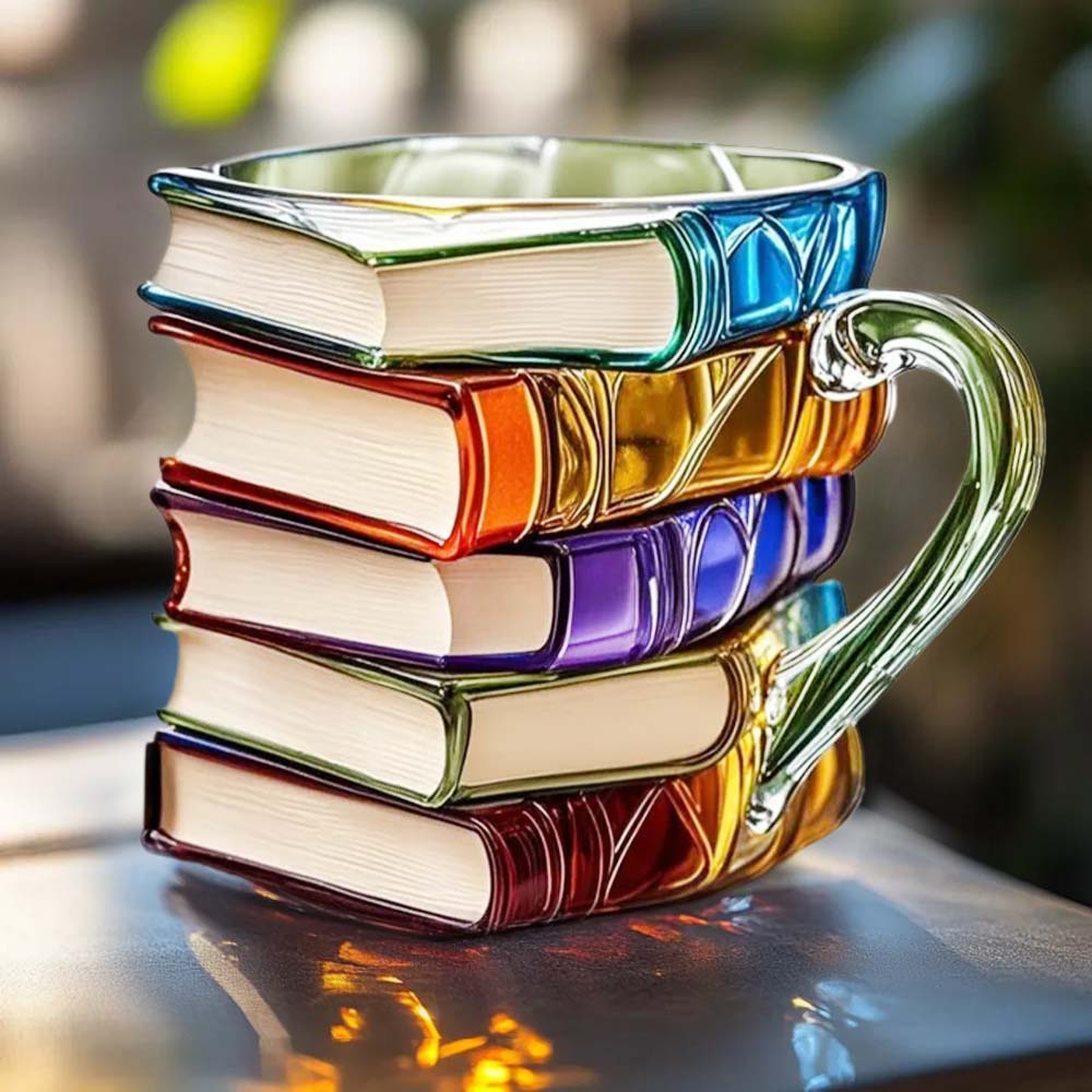 Emerald Painted Book Mug