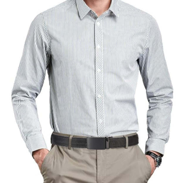 Leather Ratchet Belt With Adjustable Buckle - LR007