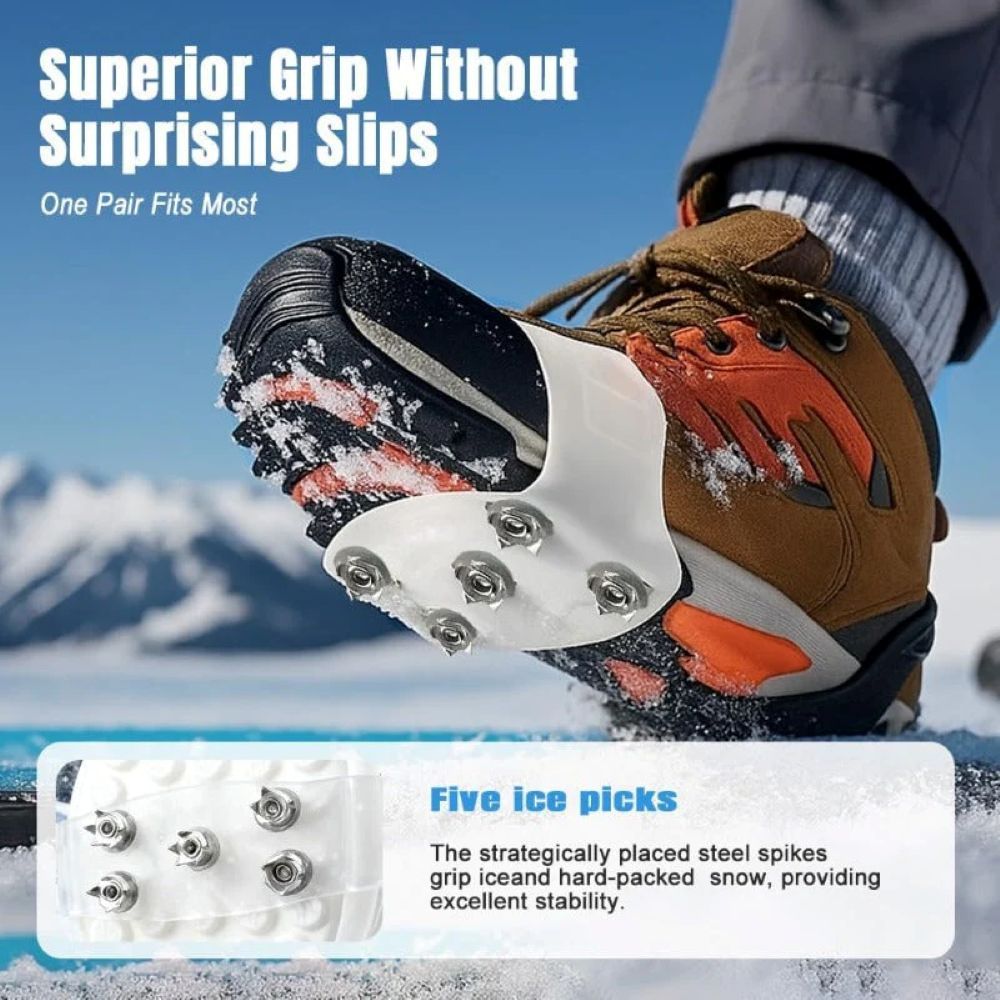 Ice Cleats Shoe Traction Covers – Anti-Slip Spikes for Winter Walking
