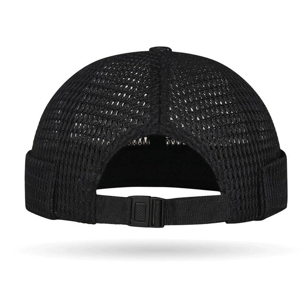 Men’s Breathable Brimless Docker Hat – Lightweight Mesh Skull Cap for Summer Outdoor Wear