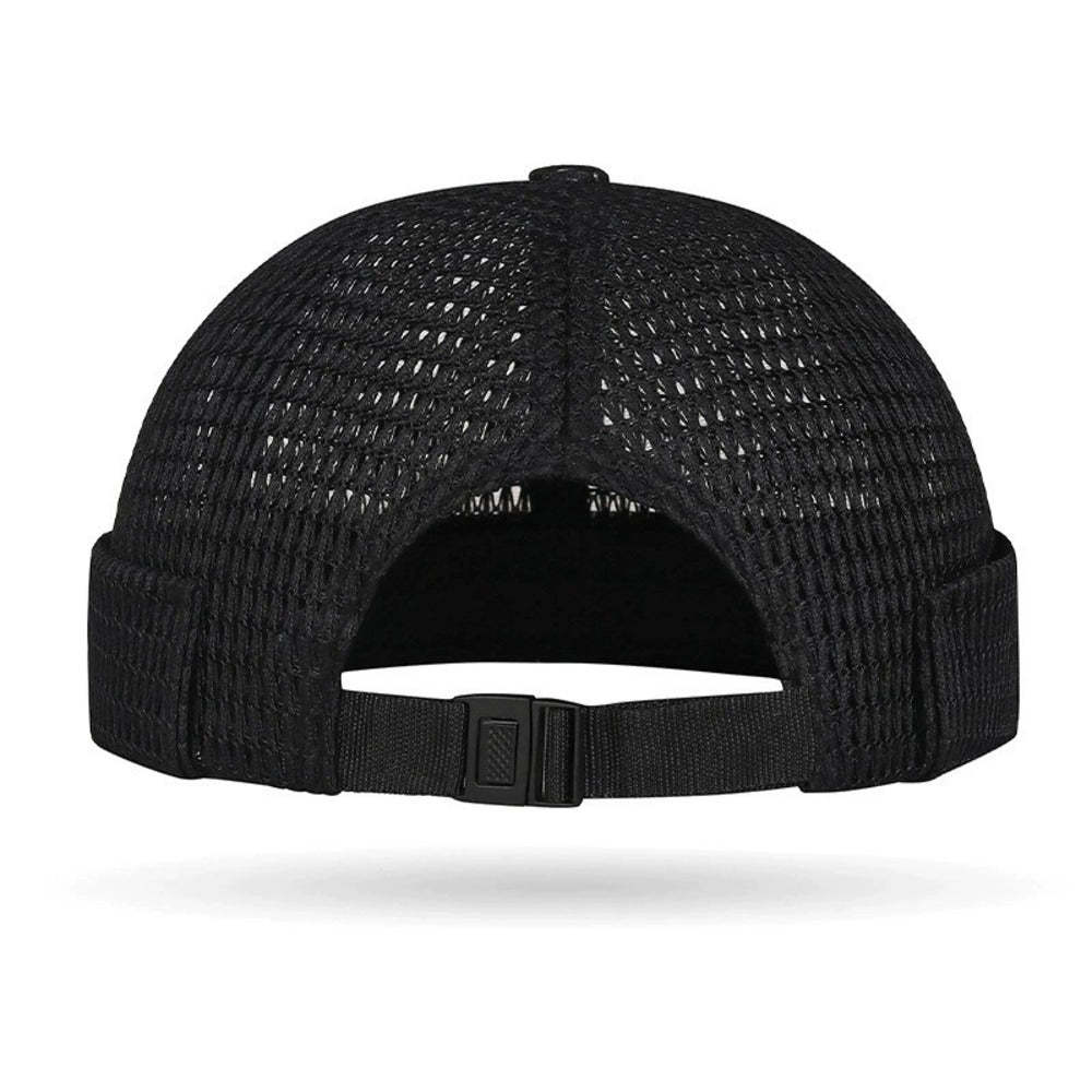 Men’s Breathable Brimless Docker Hat – Lightweight Mesh Skull Cap for Summer Outdoor Wear
