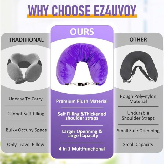 Stuffable Travel Neck Pillow