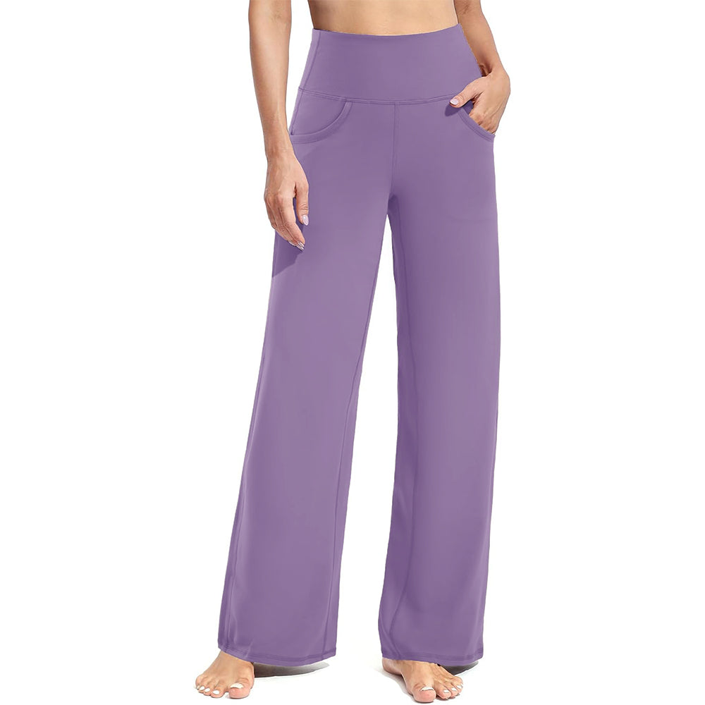 Wide Leg Pants Woman Yoga Pants with Pockets Stretch Loose Casual Lounge Sweatpants