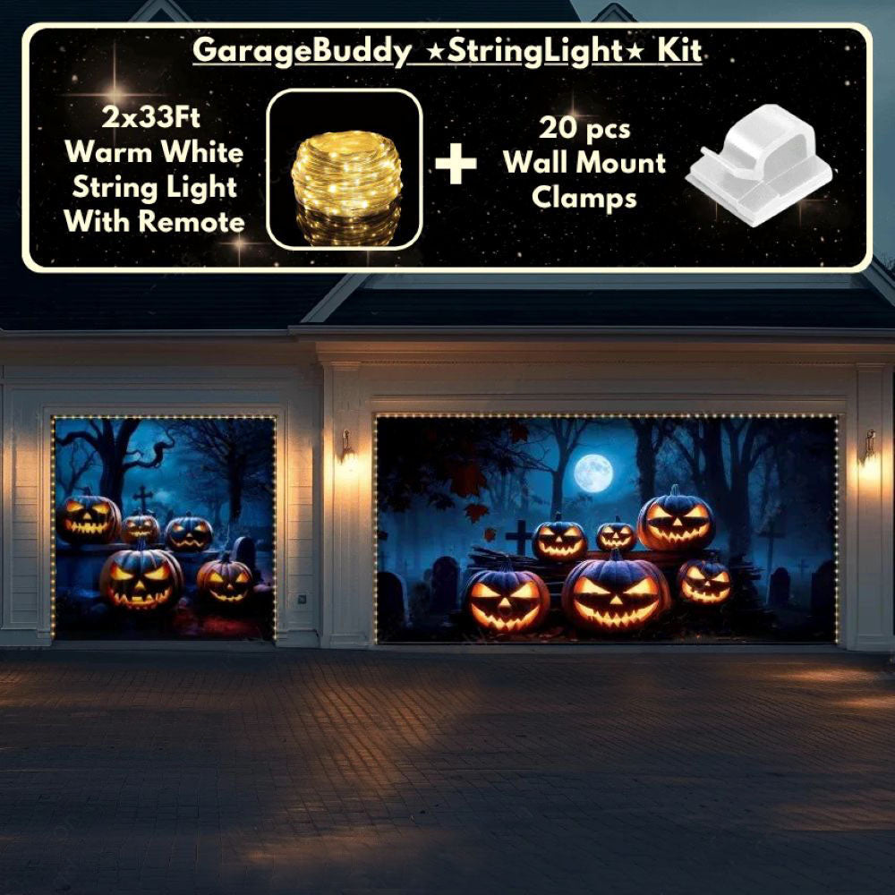 Cursed Pumpkins Halloween Garage Door Covers D455