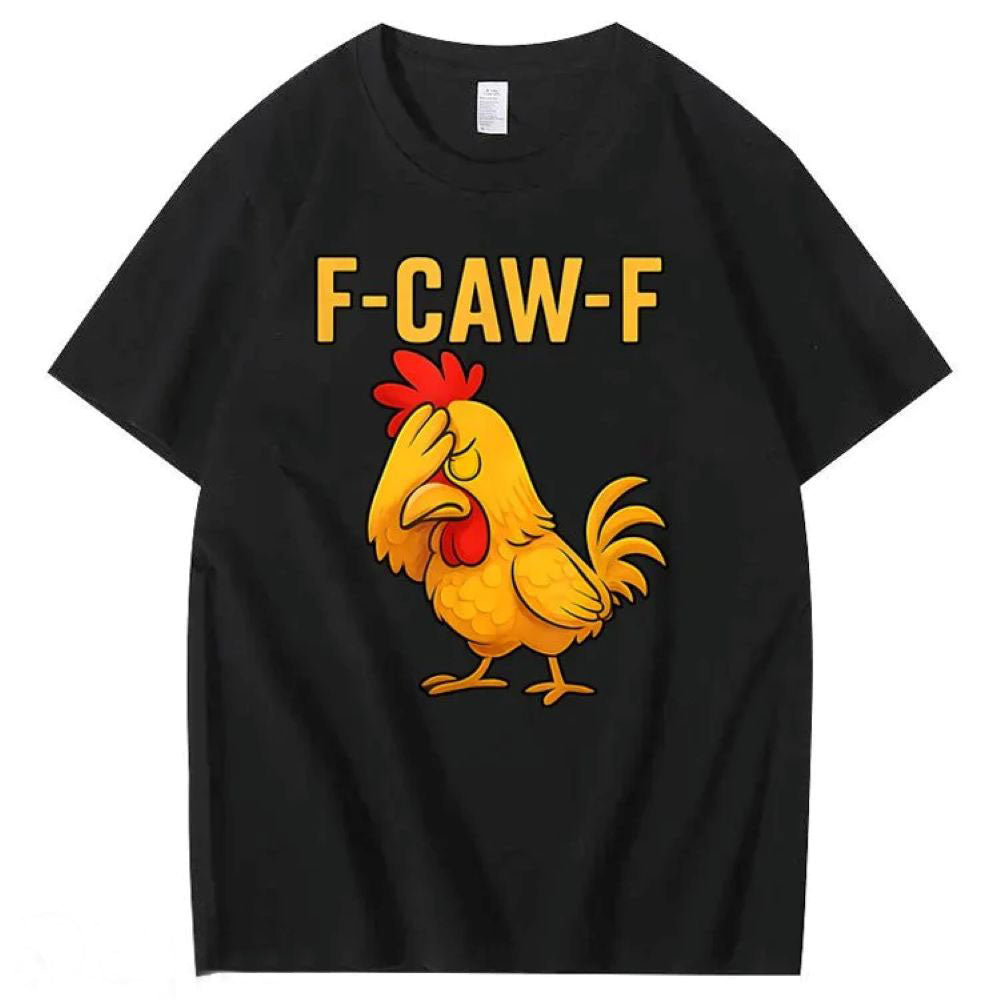 F-Caw-F Helpless Chicken Pattern T-Shirt