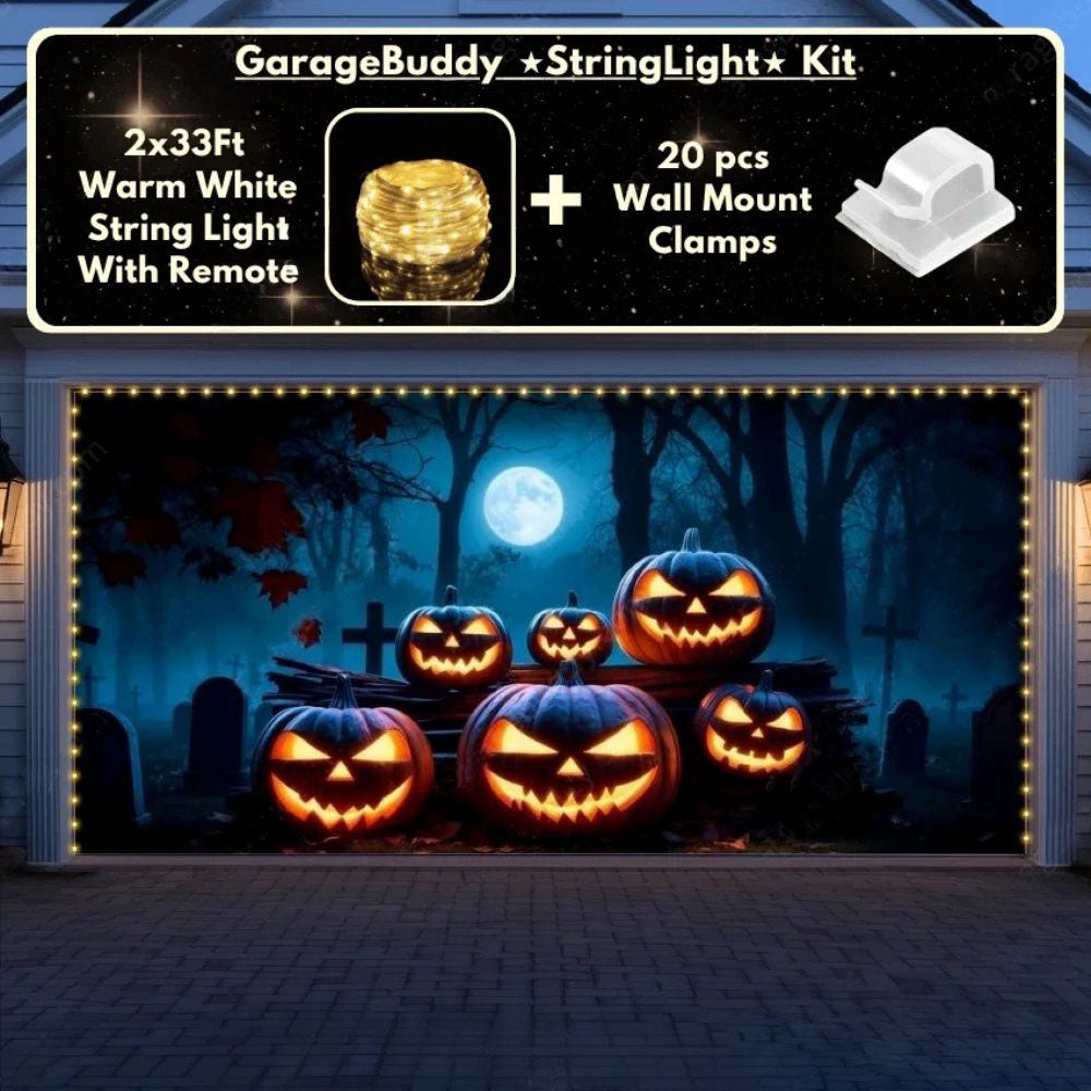 Cursed Pumpkins Halloween Garage Door Covers D455