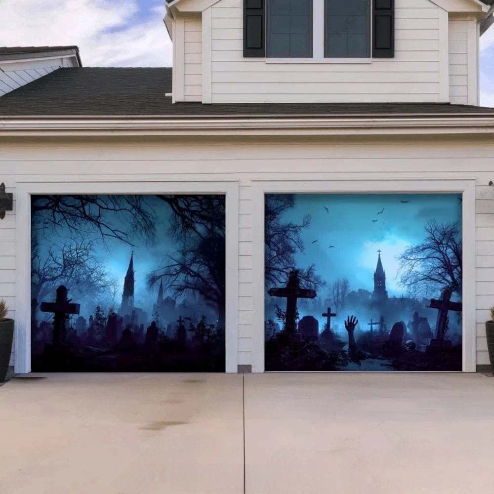 Grave Rising Halloween Garage Door Covers D460