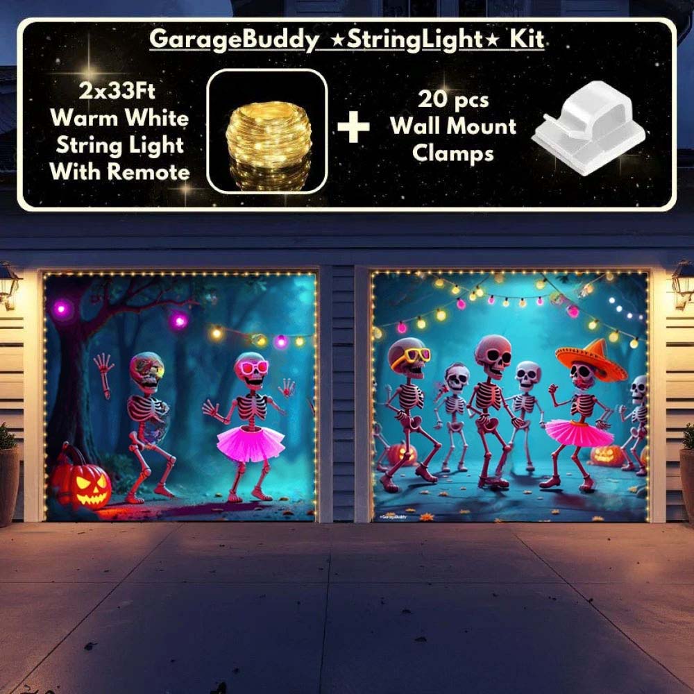 Boogie Bones Halloween Garage Door Covers D463