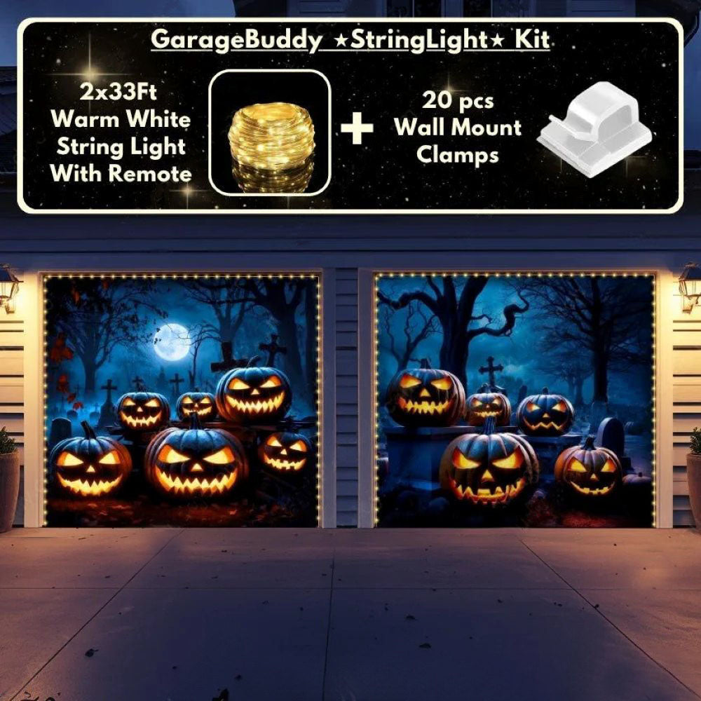 Cursed Pumpkins Halloween Garage Door Covers D455