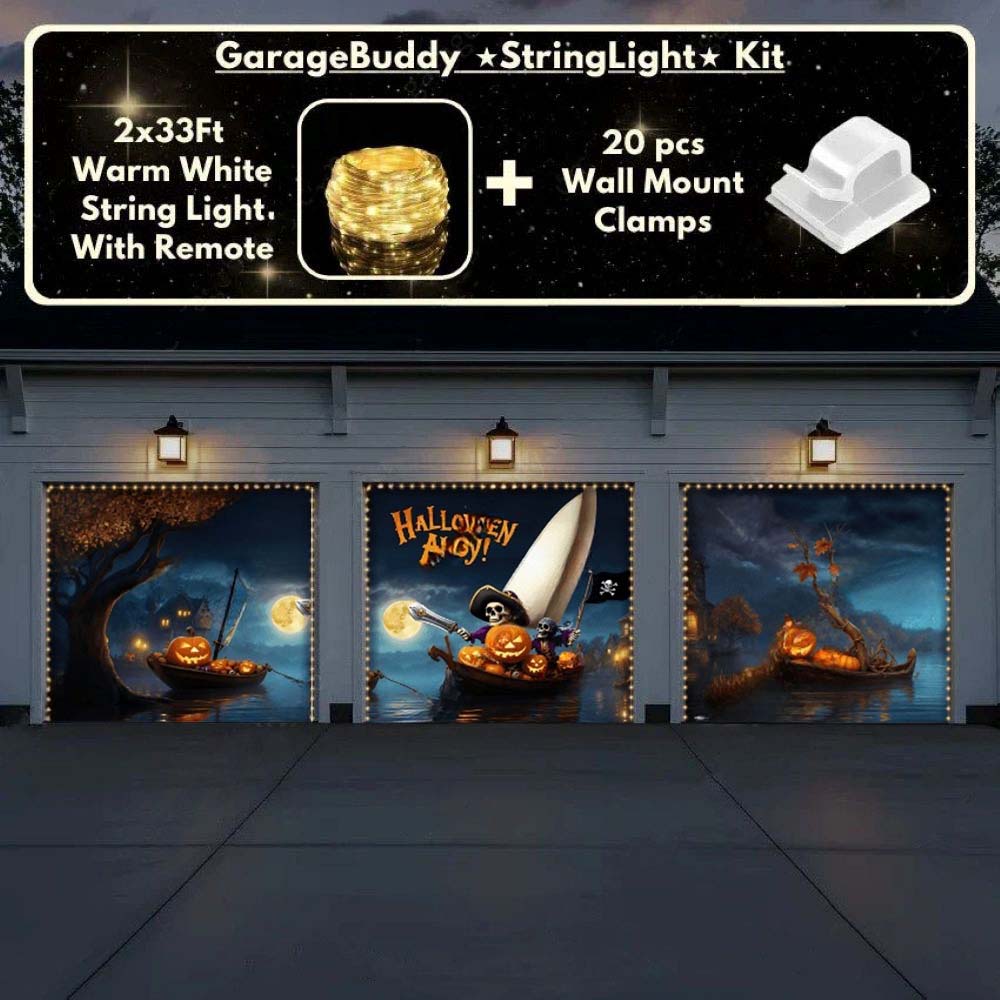 Pumpkin Pirates Halloween Garage Door Covers D466