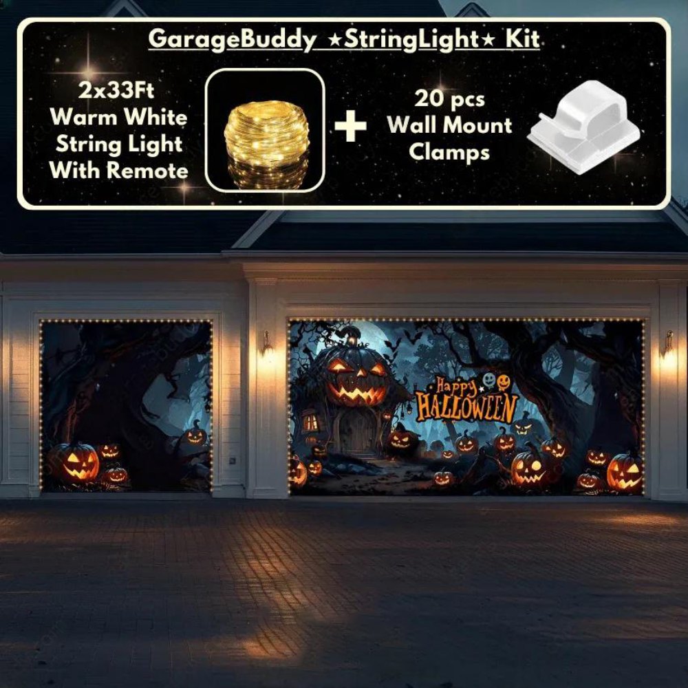Pumpkin House Halloween Garage Door Covers HC002