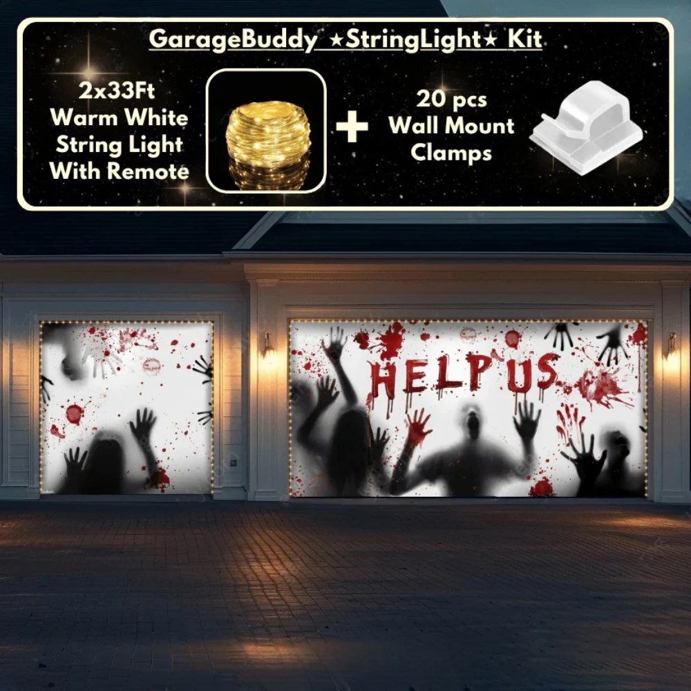 Help Us! Halloween Garage Door Covers HC007