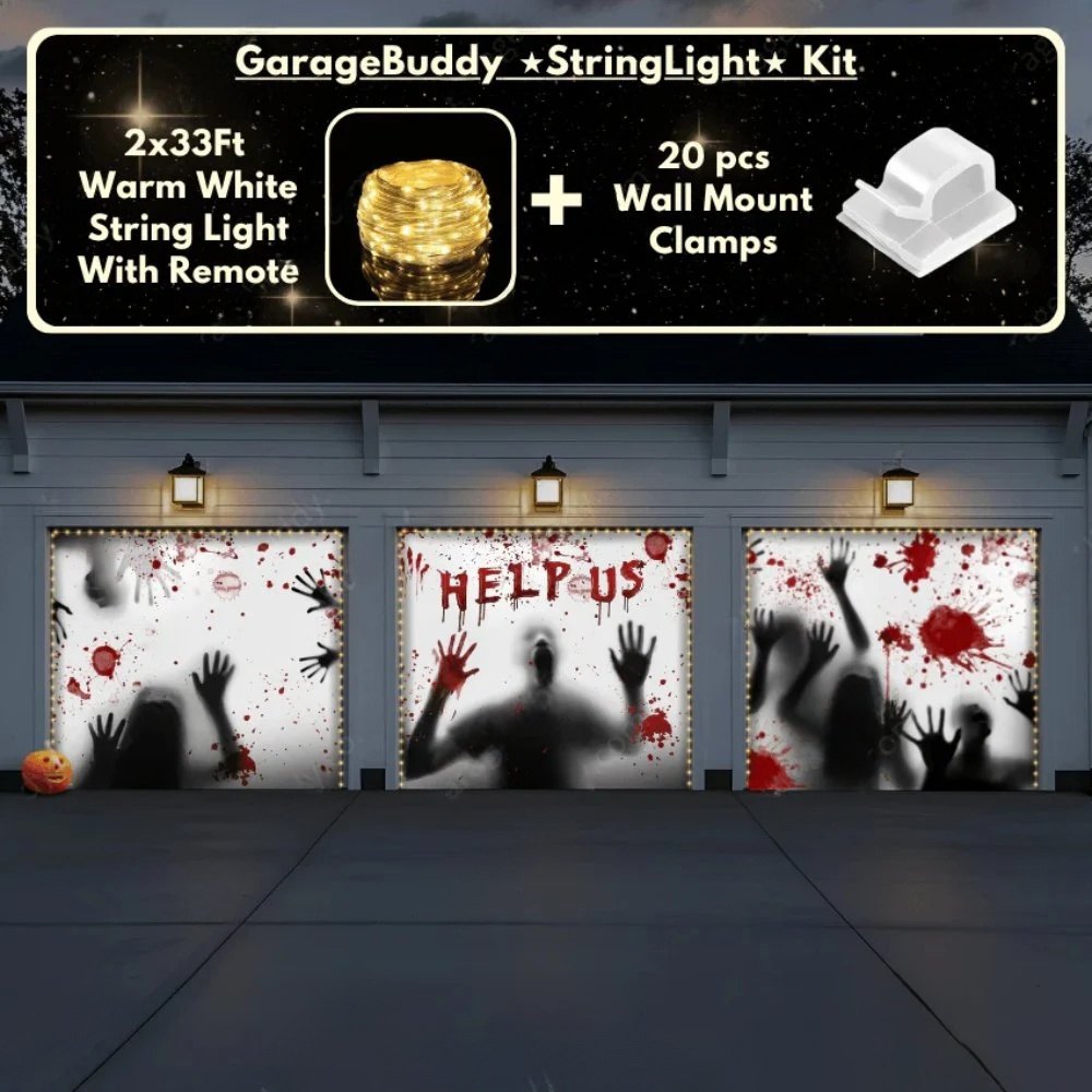 Help Us! Halloween Garage Door Covers HC007