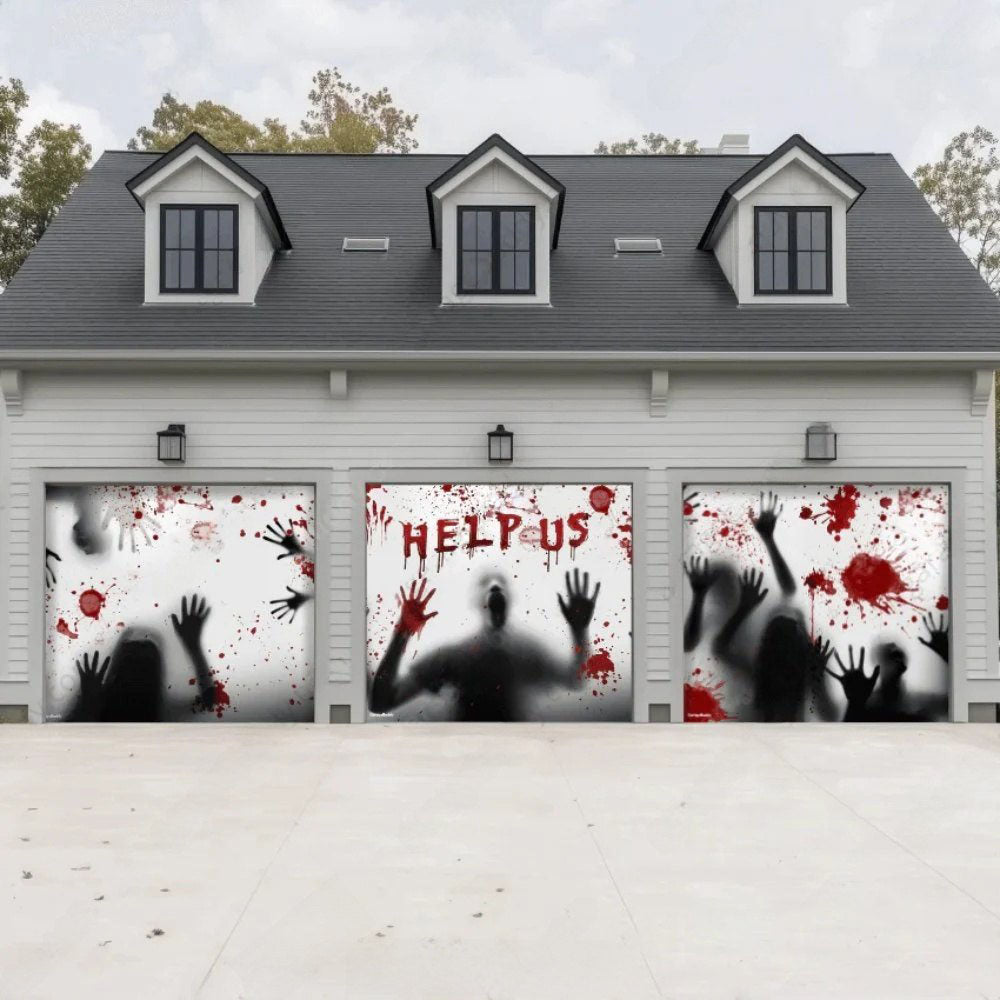 Help Us! Halloween Garage Door Covers HC007