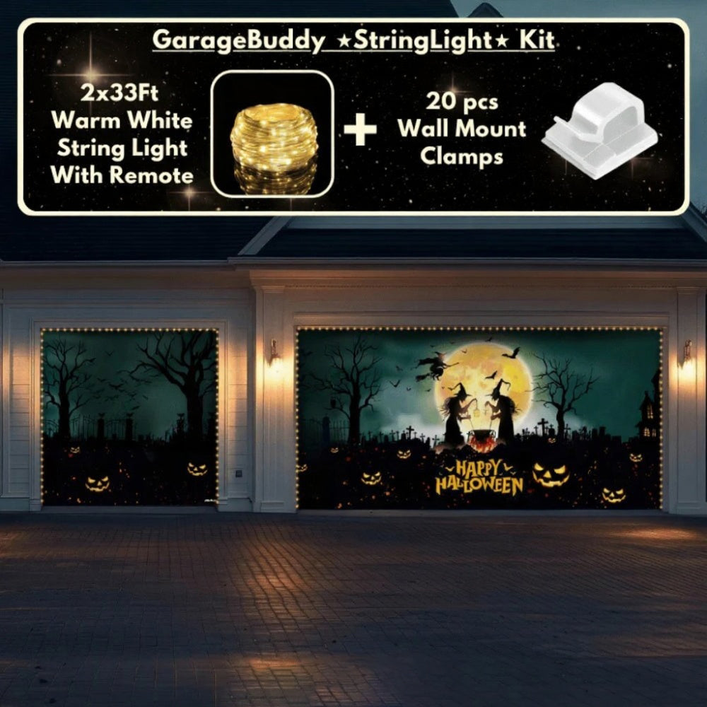 Graveyard Scene Halloween Garage Door Covers HC009