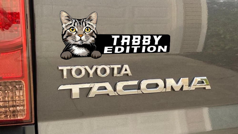 Tabby Cat Car Badge Laser Cutting Car Emblem CE186
