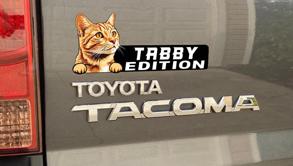 Tabby Cat Car Badge Laser Cutting Car Emblem CE188