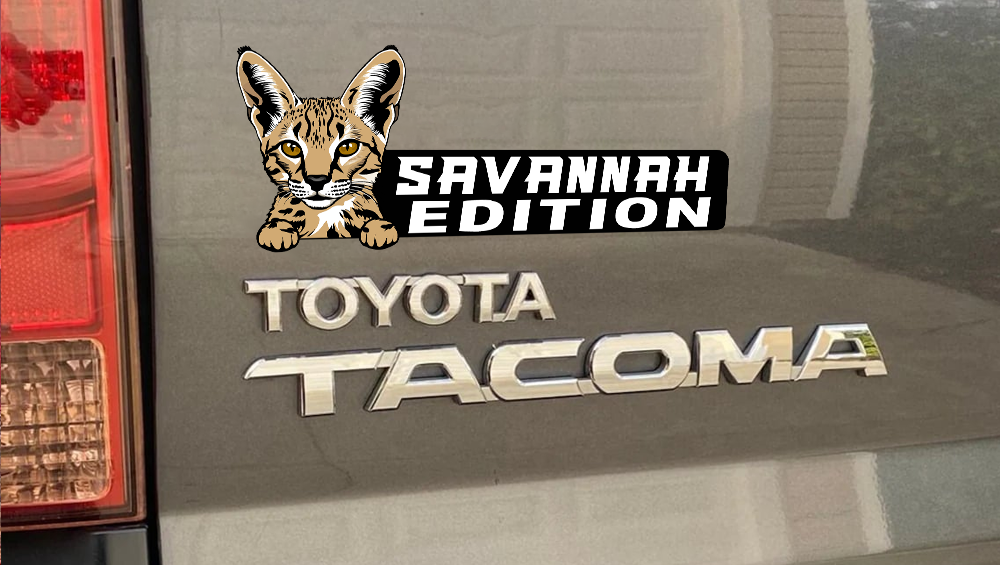 Savannah Cat Car Badge Laser Cutting Car Emblem CE192