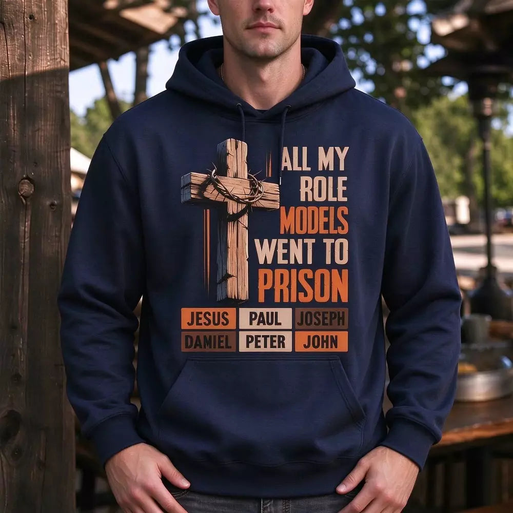 All My Role Models Went to Prison Ink Blue Hoodie