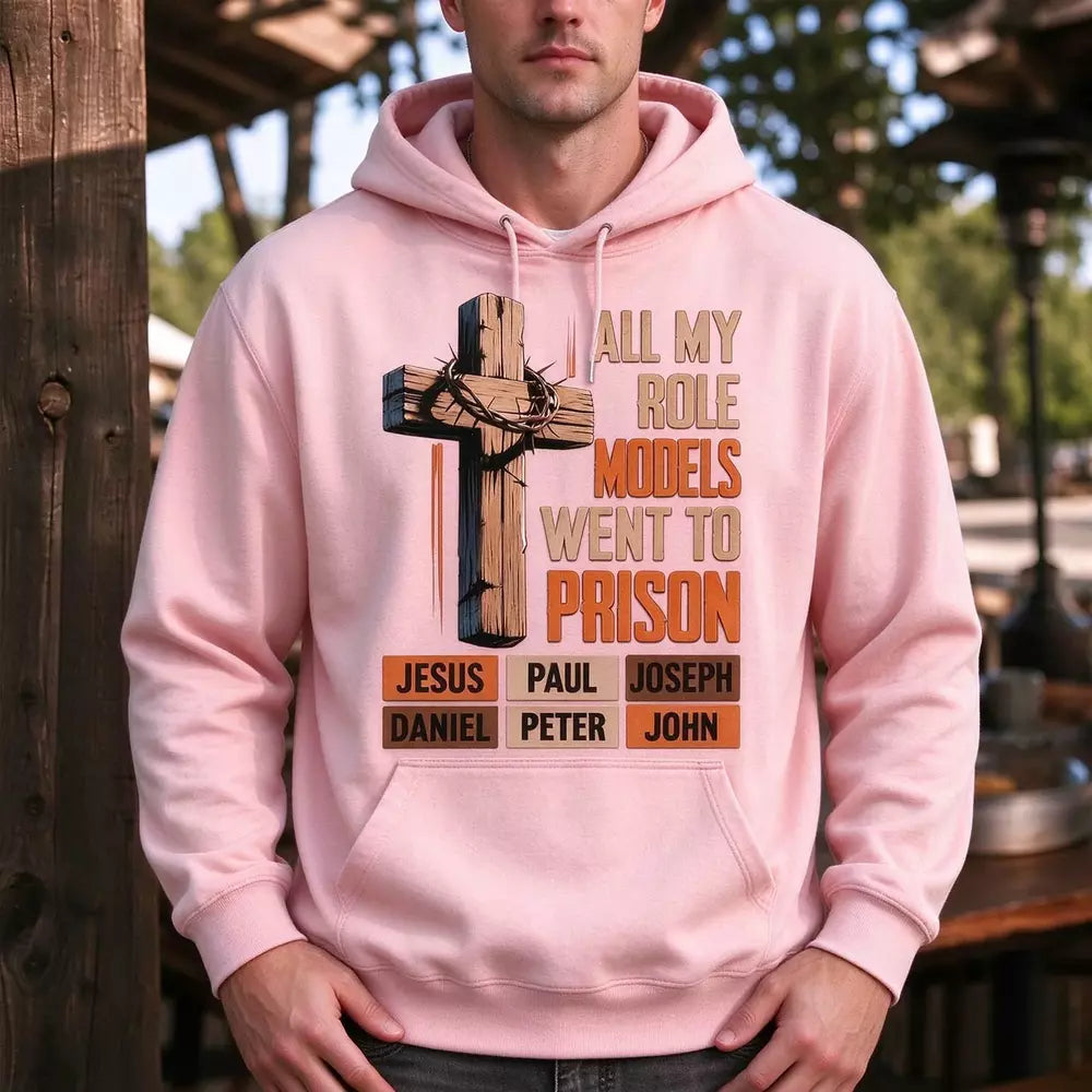 All My Role Models Went to Prison Pink Hoodie