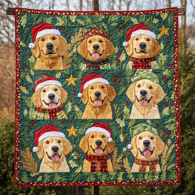 Christmas Golden Retriever Blanket-F595