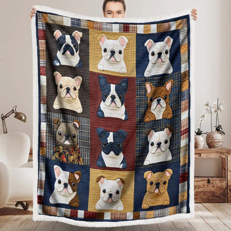 French Bulldog Premium Blanket Blanket – Cozy Dog Lover Gift - F594