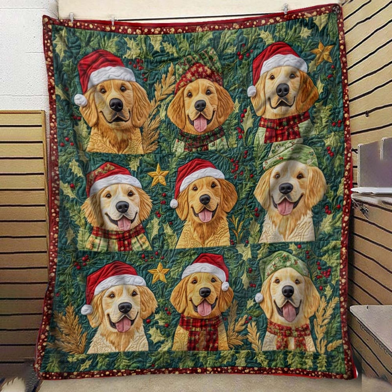 Christmas Golden Retriever Blanket-F595