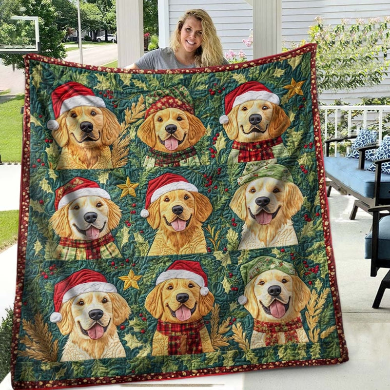 Christmas Golden Retriever Blanket-F595