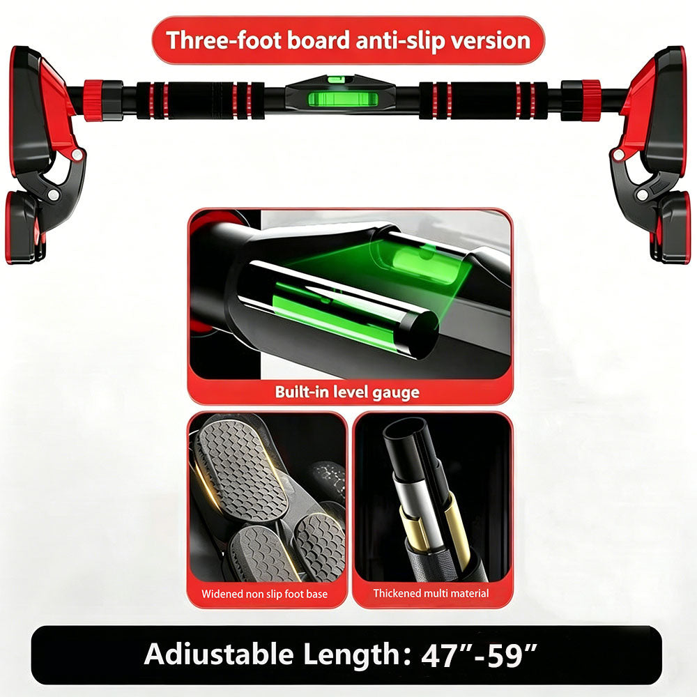 Adjustable Doorway Pull-Up Bar – No-Drill Installation Home Gym Strength Trainer