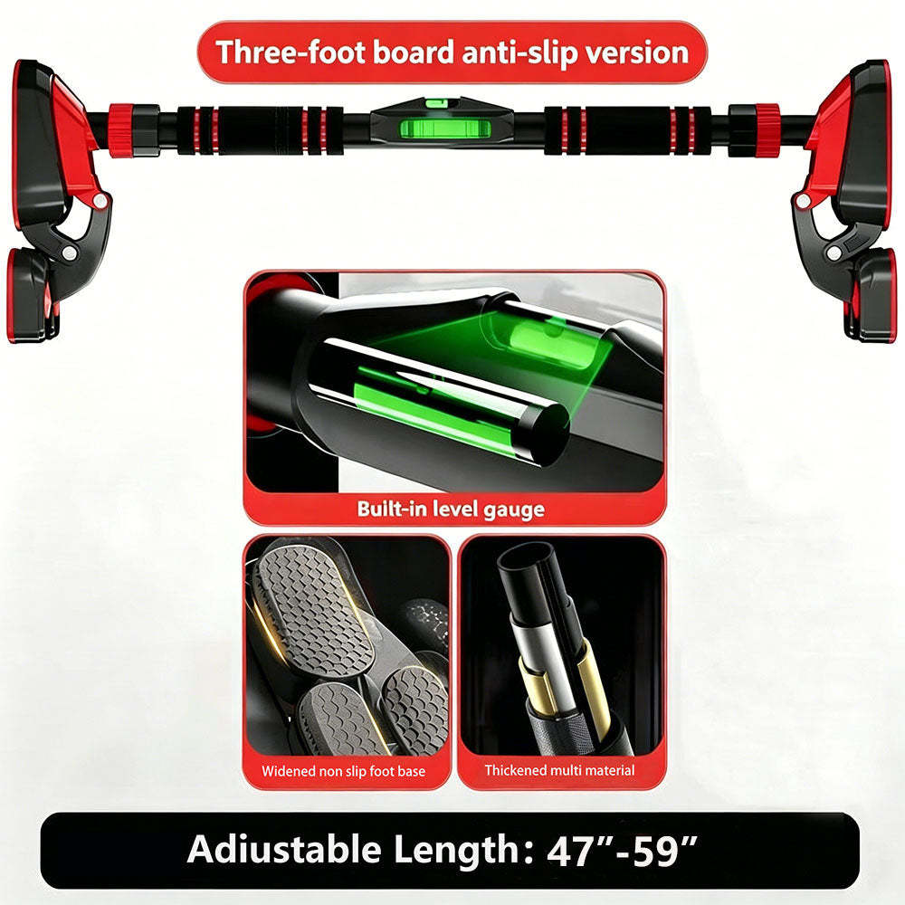 Adjustable Doorway Pull-Up Bar – No-Drill Installation Home Gym Strength Trainer