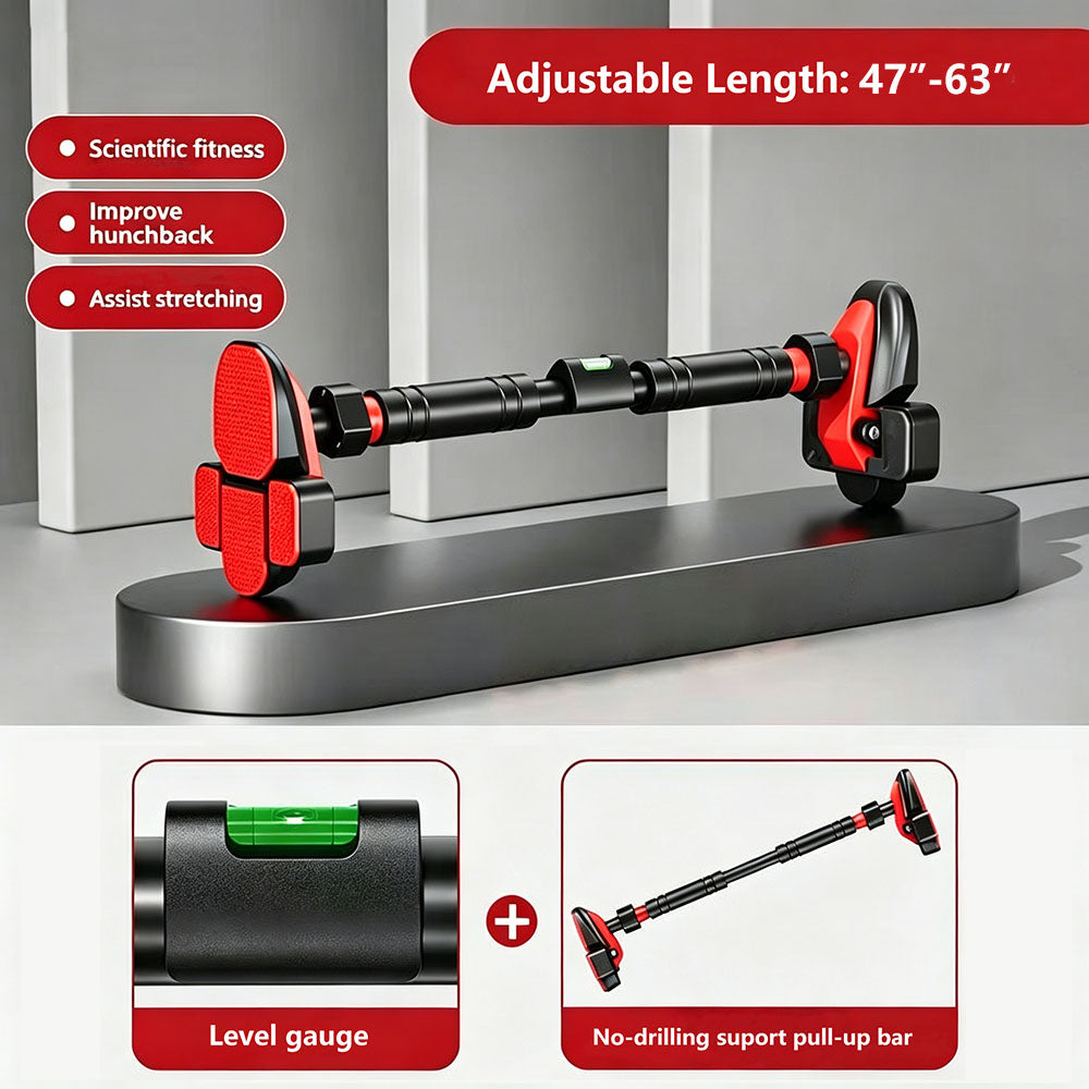 Adjustable Doorway Pull-Up Bar – No-Drill Installation Home Gym Strength Trainer