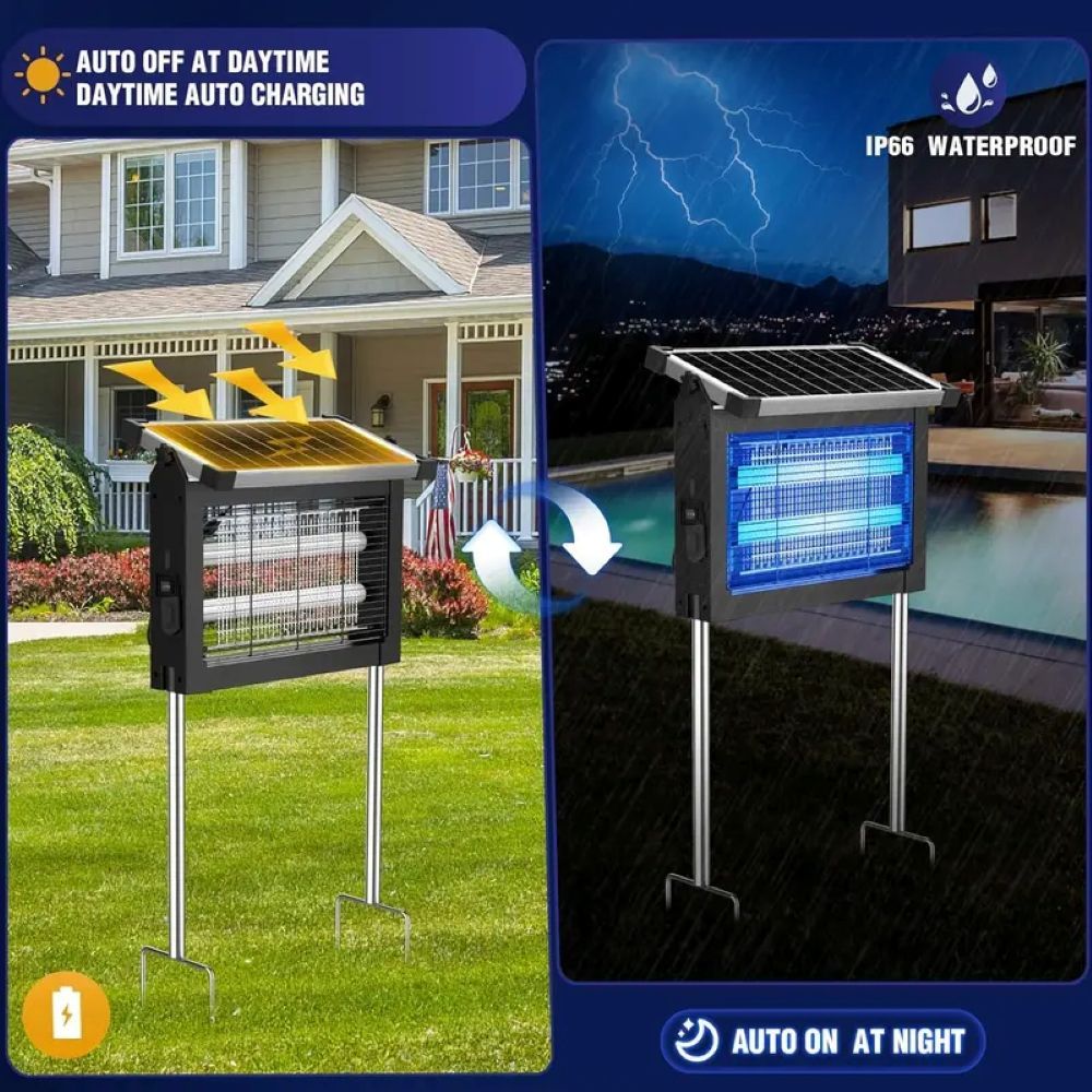 Solar Bug Zapper – Outdoor Waterproof Mosquito Killer