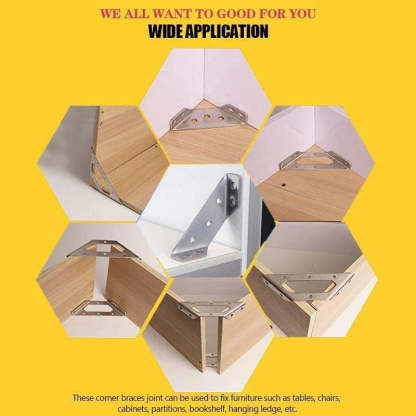 Triangle Connector - Universal Stainless Steel Furniture Corner Connector