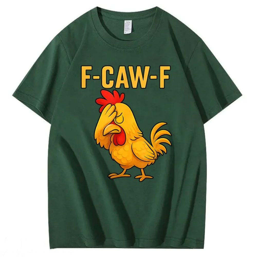 F-Caw-F Helpless Chicken Pattern T-Shirt