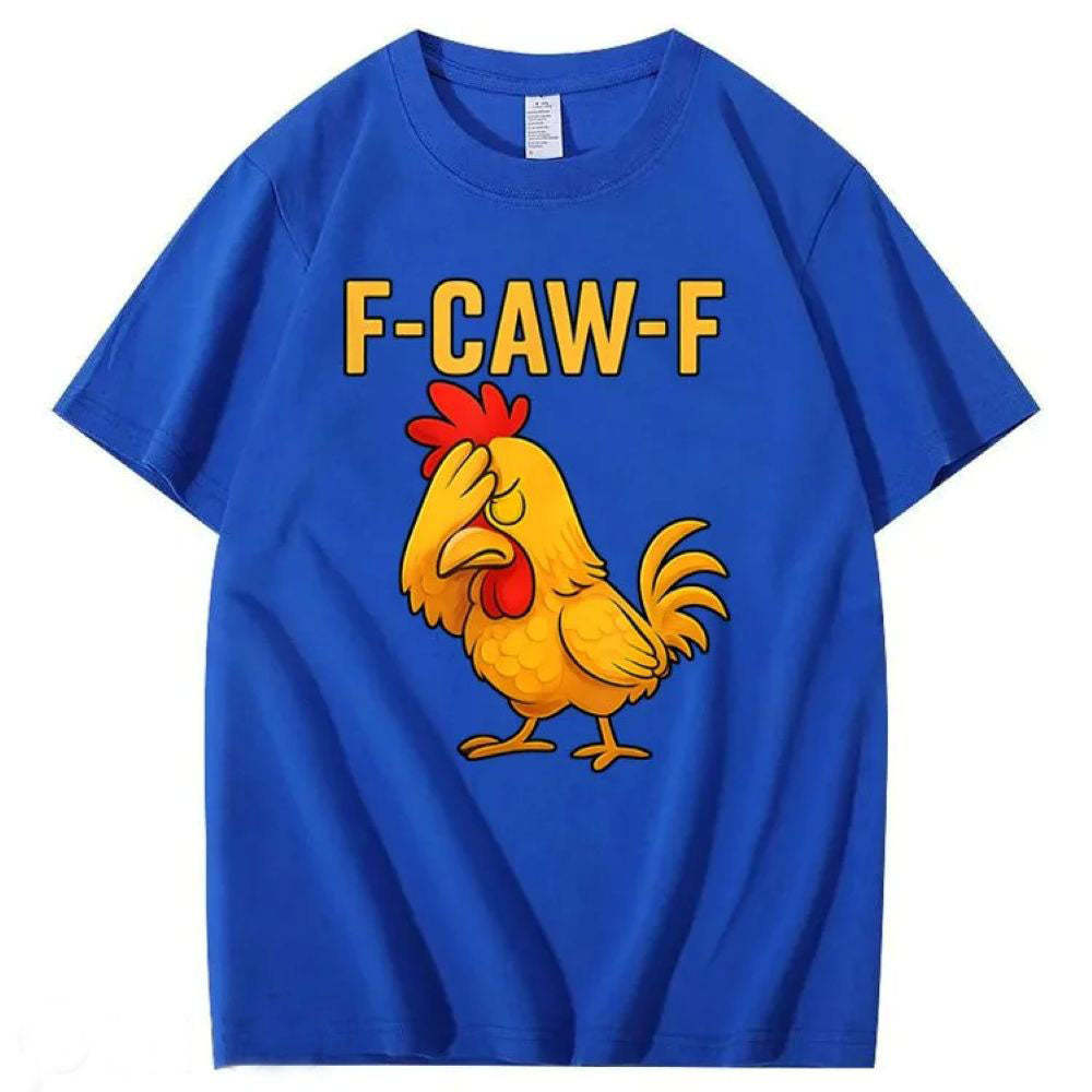F-Caw-F Helpless Chicken Pattern T-Shirt