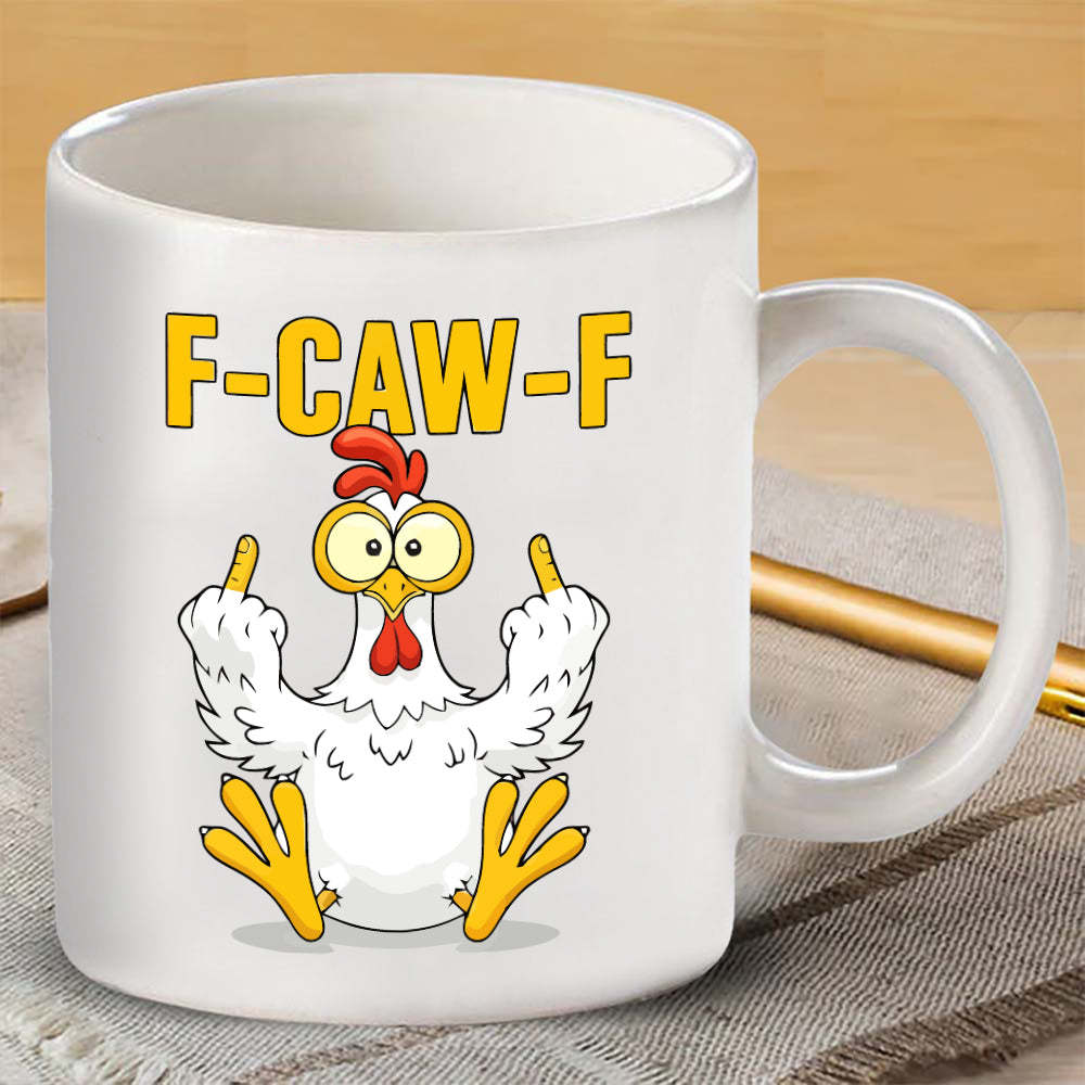 F-CAW-F Funny Rooster Coffee Mug