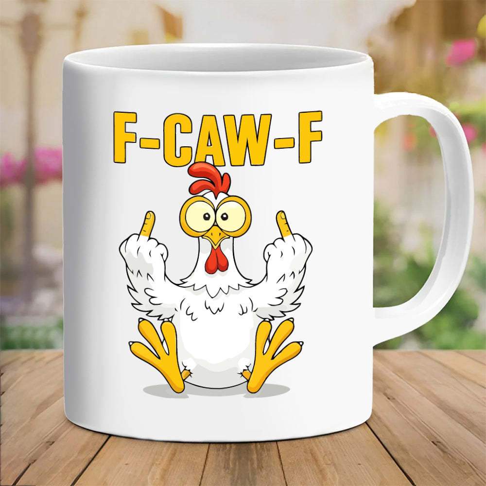 F-CAW-F Funny Rooster Coffee Mug