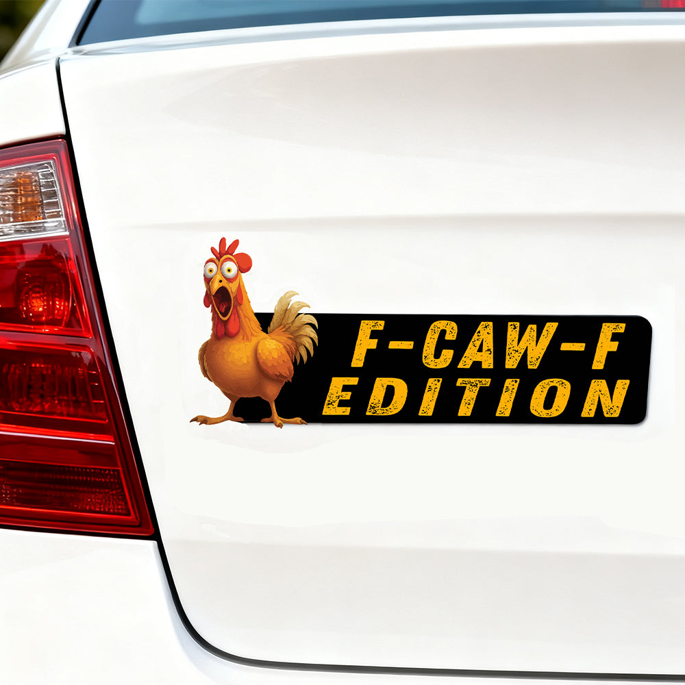 F-CAW-F Funny Rooster Car Badge Laser Cutting Car Emblem
