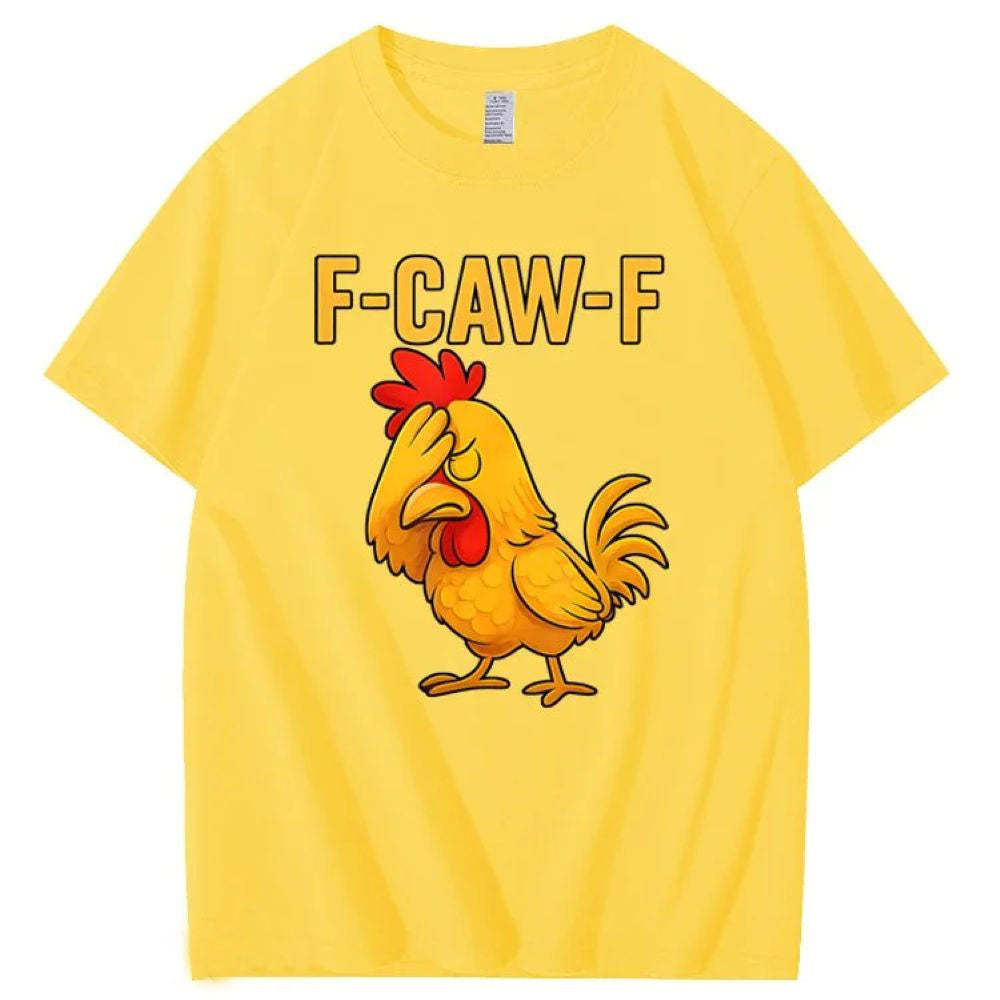 F-Caw-F Helpless Chicken Pattern T-Shirt