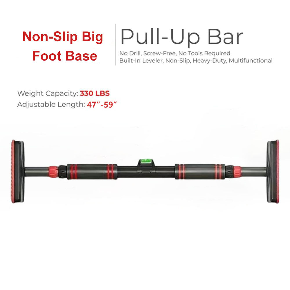 Adjustable Doorway Pull-Up Bar – No-Drill Installation Home Gym Strength Trainer